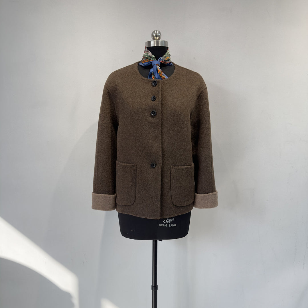 Damen Gemütliche Gestrickte Wollmischung Jacke Echoarchiv