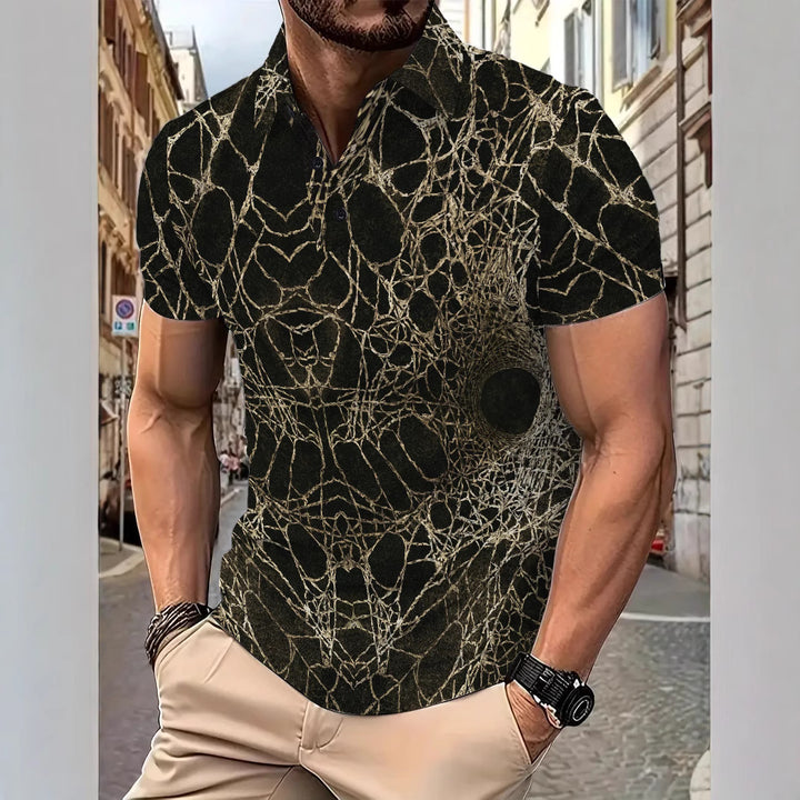 Herren Poloshirt mit einzigartigem Netzdesign Echoarchiv