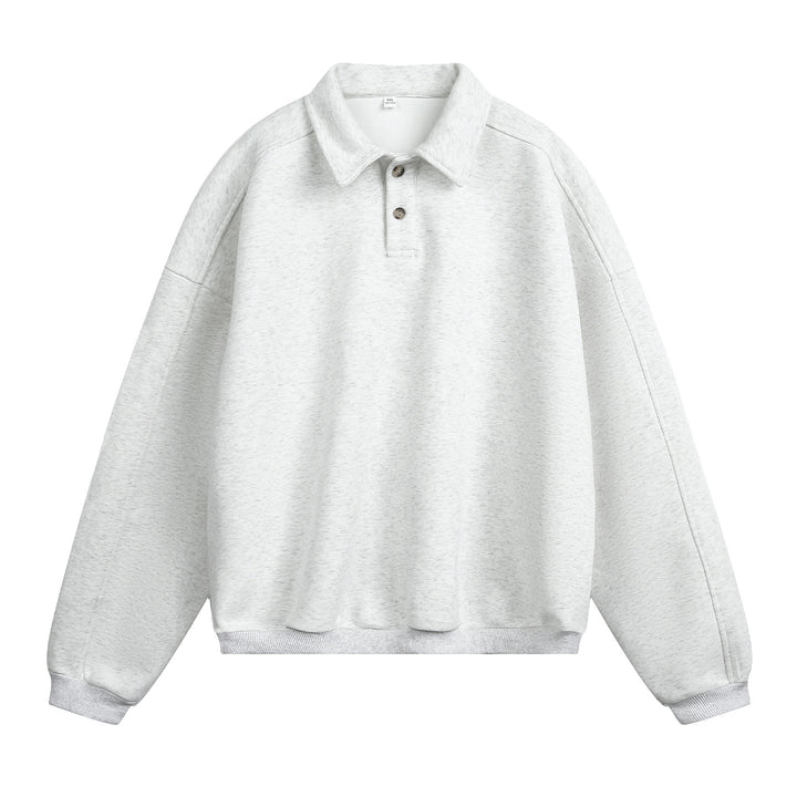 Unisex Lässiges Oversize-Polo-Sweatshirt mit Hemdkragen, Raglanärmeln und Bündchen Echo Archiv