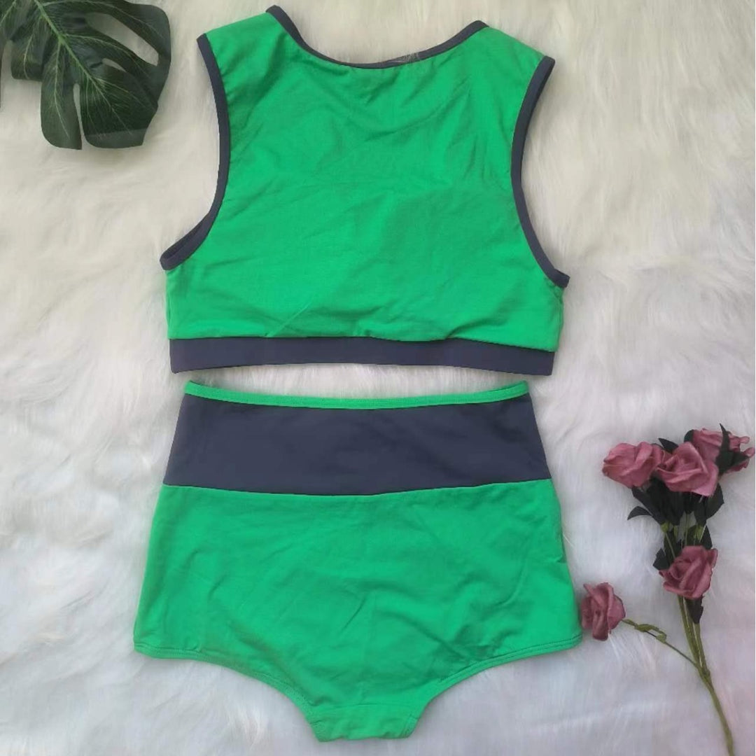 Damen Sportliches Bikini-Set mit hoch geschnittenem Höschen Echo Archiv