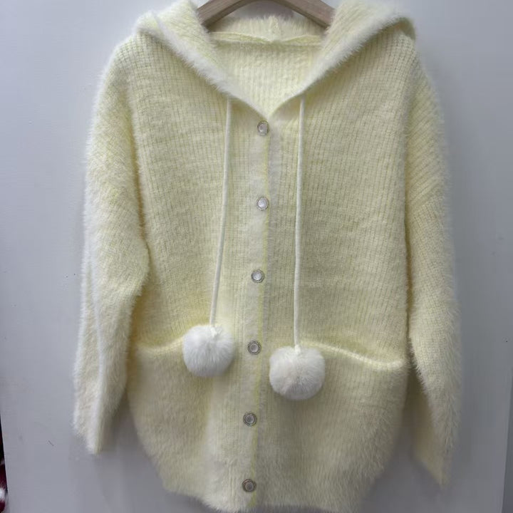 Damen Kuschelige Kapuzenjacke Echo Archiv