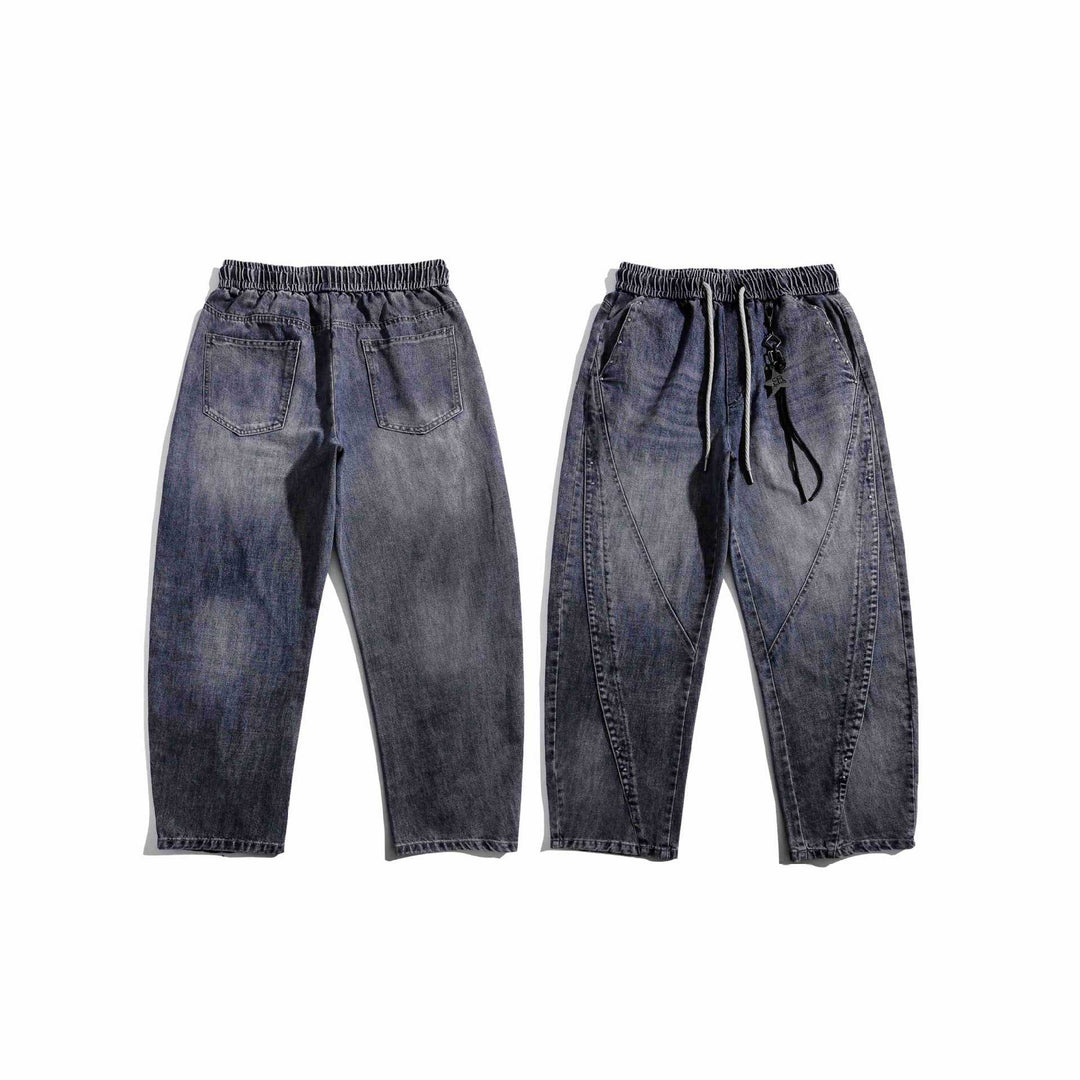 Damen Jeans-Jogger mit elastischem Bund, Ziernähten und Karabiner‑Detail Echoarchiv
