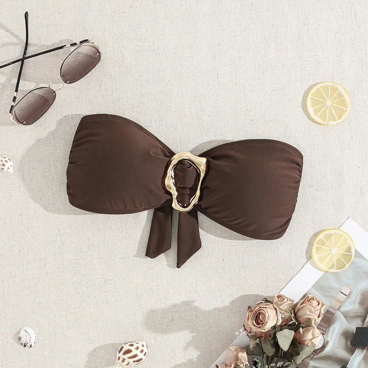 Damen Bandeau-Bikini mit eleganter Goldschließe Echo Archiv