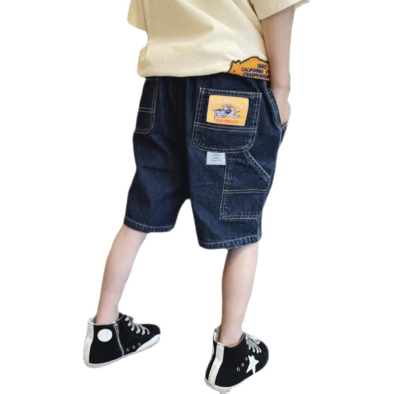 Jungen Denim Cargo-Shorts mit praktischen Taschen Echo Archiv