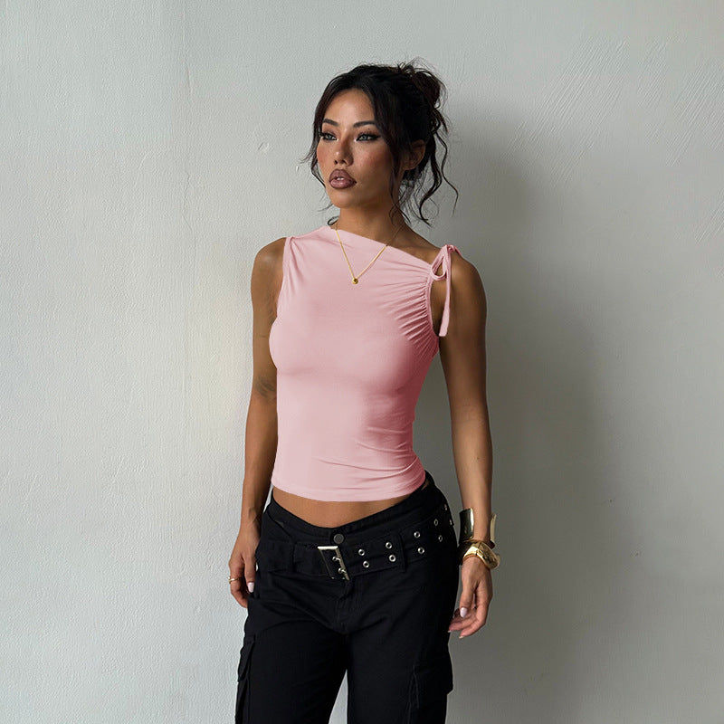 Damen Figurbetontes Top mit feinen Rüschendetails Echo Archiv