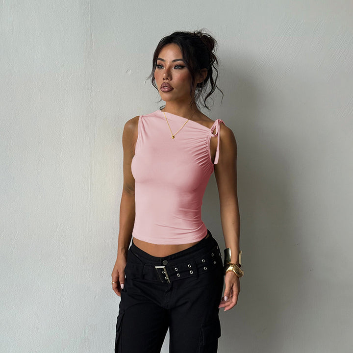 Damen Figurbetontes Top mit feinen Rüschendetails Echo Archiv