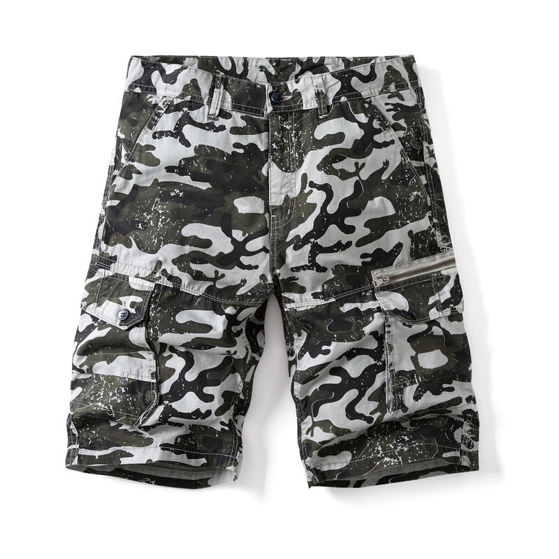 Herren Cargoshorts mit praktischen Taschen und modernem Camouflage-Muster Echoarchiv