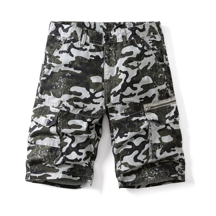 Herren Cargoshorts mit praktischen Taschen und modernem Camouflage-Muster Echoarchiv