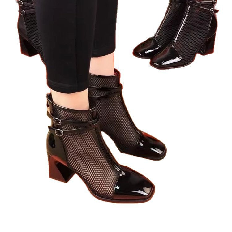 Damen Elegante Netz-Stiefeletten – Varelle