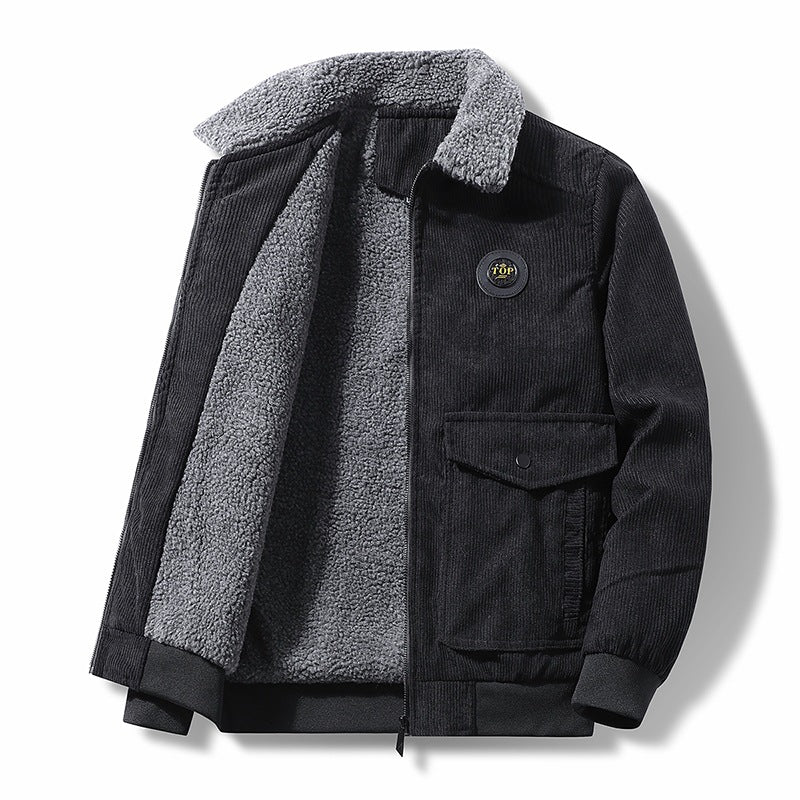 Herren Lässige Steppjacke mit Teddyfutter Echo Archiv