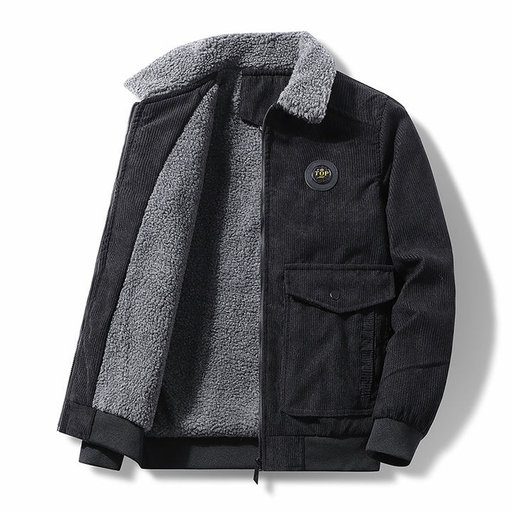 Herren Lässige Steppjacke mit Teddyfutter Echo Archiv