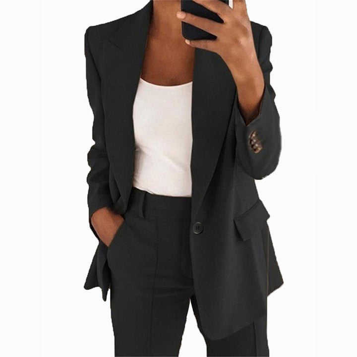 Damen nan taillierter Blazer-Hosen Businessanzug aus Stretchstoff Echo Archiv