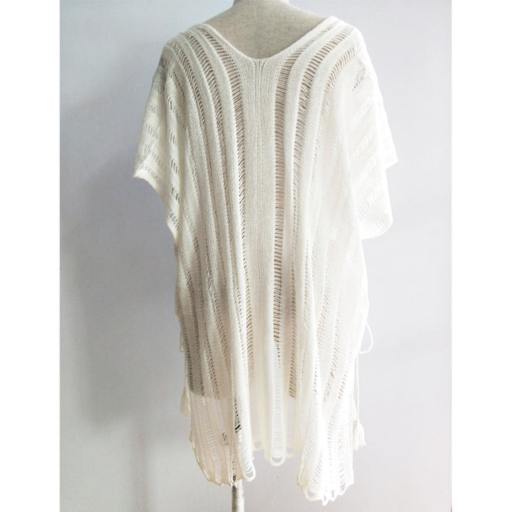Damen lässige Strickbluse mit seitlichen Bindebändern Echo Archiv