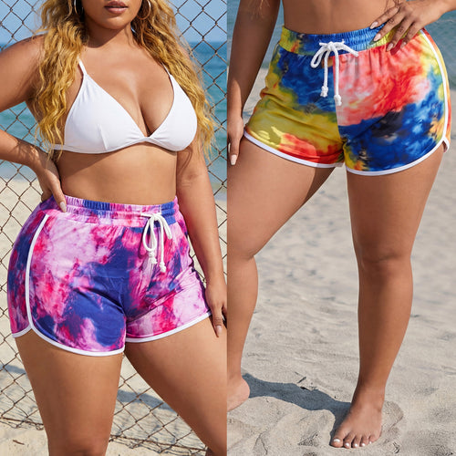 Damen sportliche Badeshorts mit buntem Batikmuster Echo Archiv