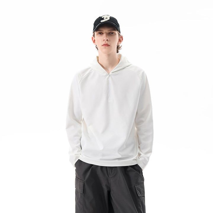 Herren Leichter Halbzip-Kapuzenpullover im Oversize-Relaxed-Fit aus technischem Jersey Echo Archiv