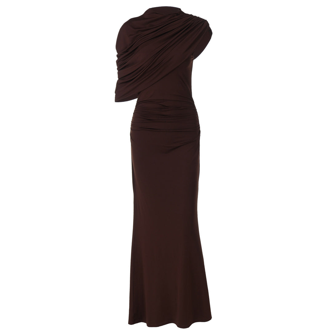 Damen Elegantes Maxi-Kleid mit drapiertem Oberteil Echo Archiv