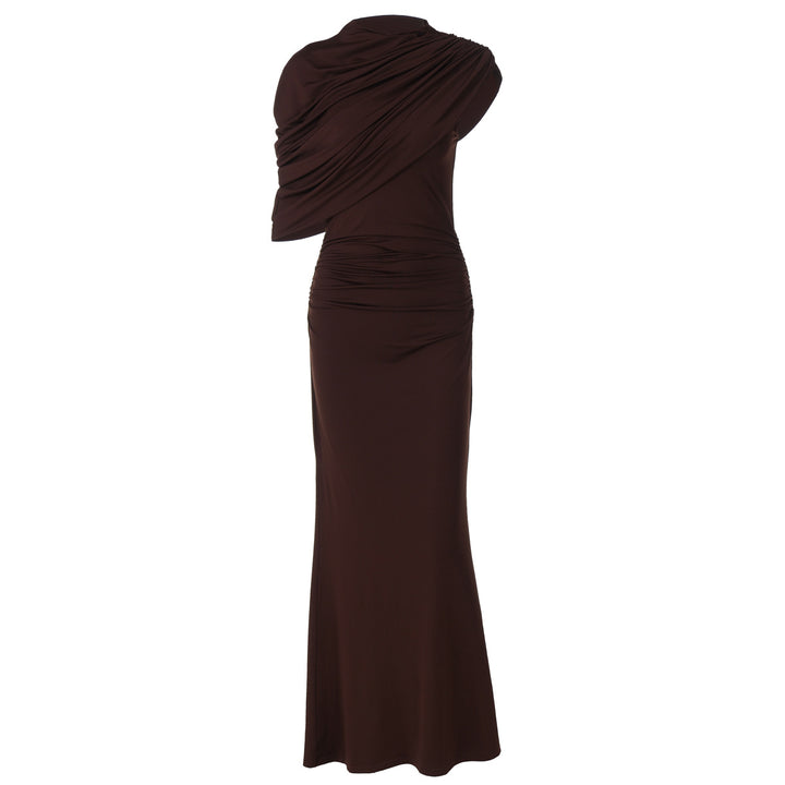 Damen Elegantes Maxi-Kleid mit drapiertem Oberteil Echo Archiv
