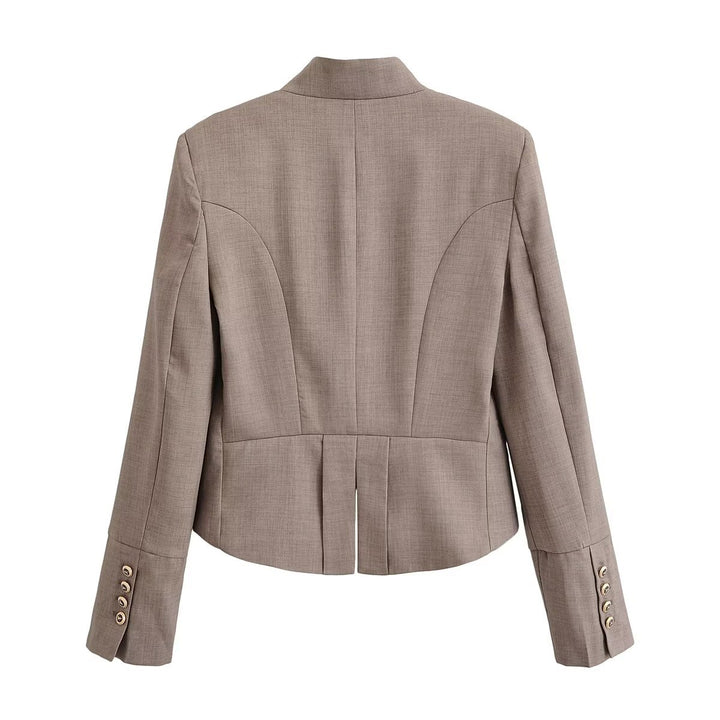 Damen Kurzblazer mit taillierter Silhouette und dekorativer Doppelreihe Zierknöpfe Echo Archiv