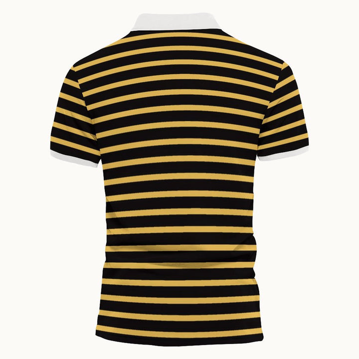 Herren gestreiftes Poloshirt mit modernem Kragen und atmungsaktiven Eigenschaften Echoarchiv