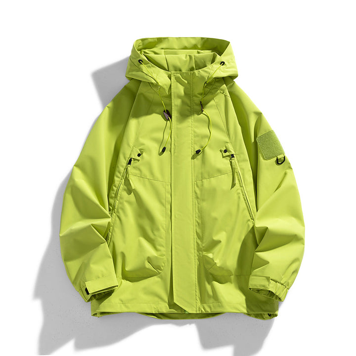 Herren lässige Outdoor-Jacke mit verstellbarer Kapuze und praktischen Taschen Echoarchiv
