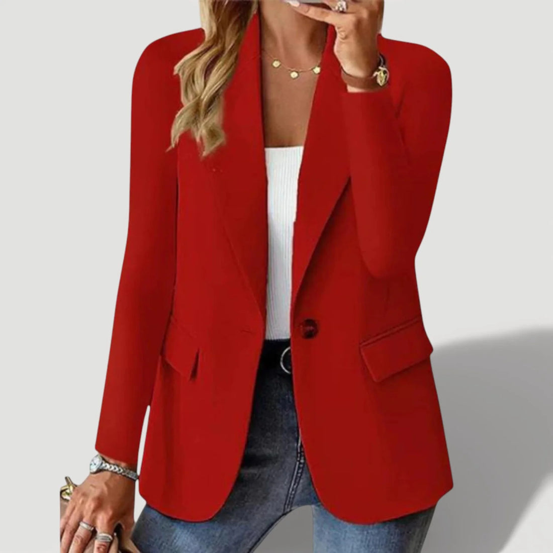 Damen elegante und bequeme Blazerjacke – Valéne