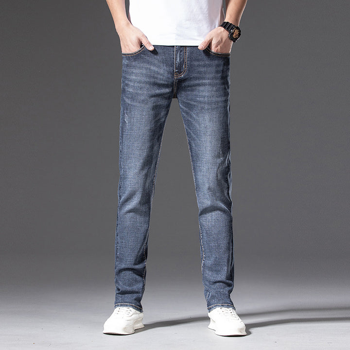 Herren Slim‑Straight Stretchjeans mit leichter Used‑Optik Echo Archiv
