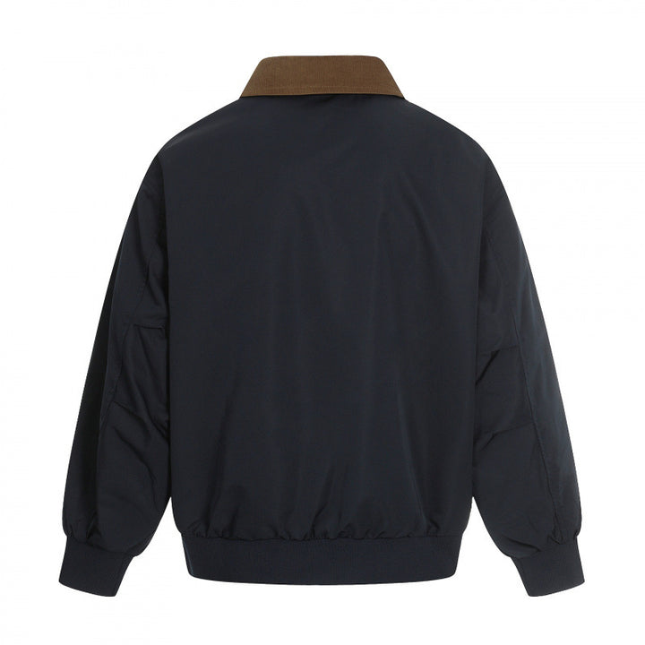 Herren Harrington-Jacke mit Cordkragen, geripptem Saum und dezenter Frontzipper Echo Archiv