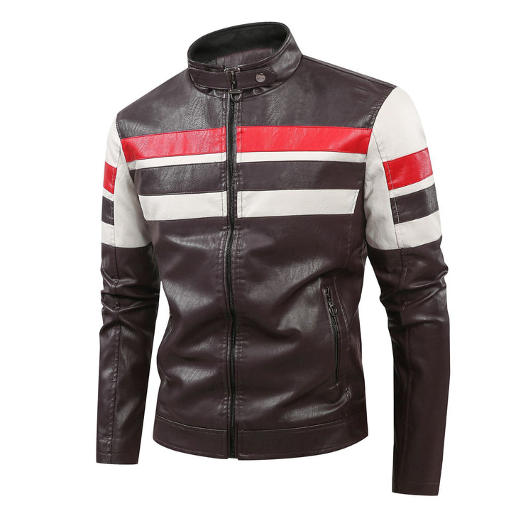 Herren Sportliche Kunstlederjacke mit Reißverschluss Echo Archiv