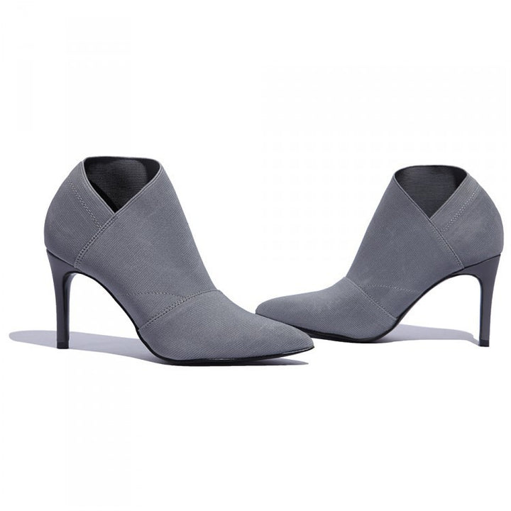 Damen spitze Knöchelstiefelette mit Canvas-Obermaterial und mittelhohem Stiletto-Absatz Echo Archiv