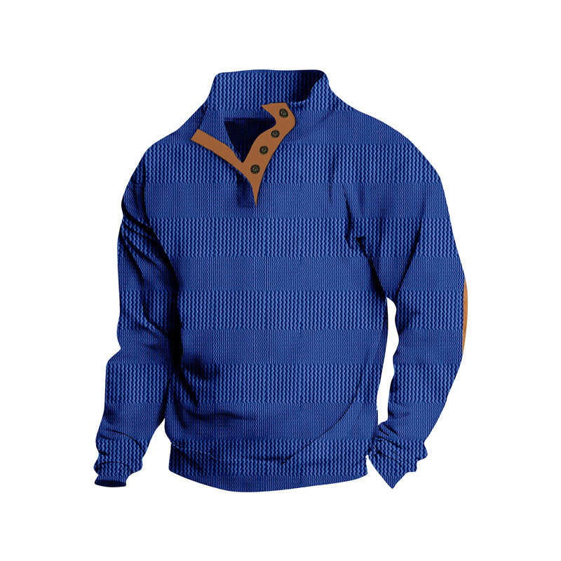 Herren modischer Pullover mit strukturiertem Kragen Echoarchiv