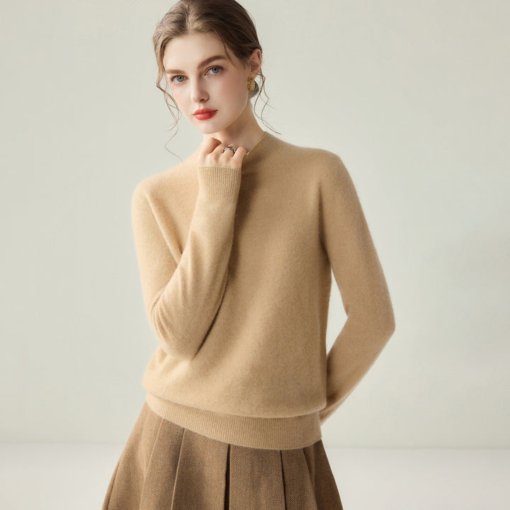 Damen Schmaler Mockneck-Feinstrickpullover mit kaschmirähnlicher Haptik Echoarchiv