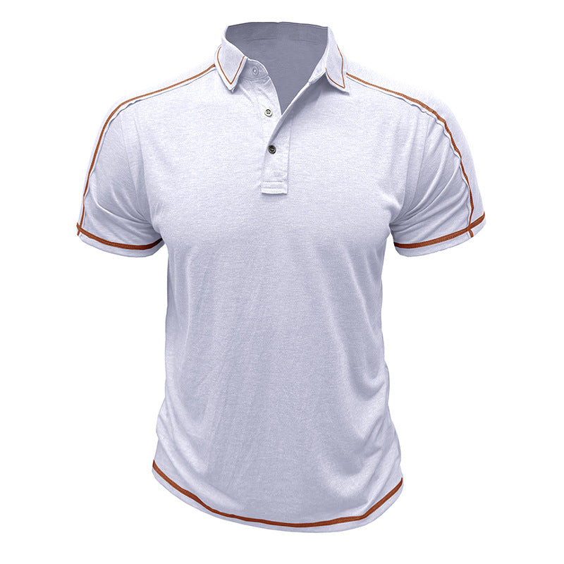 Herren Sportliches Poloshirt mit Kontrastnähten Echoarchiv