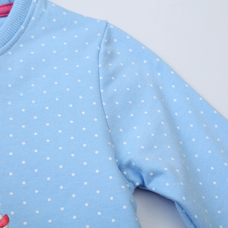 Mädchen Sweatshirt mit niedlichem Hasen- und Blumenmotiv Echo Archiv