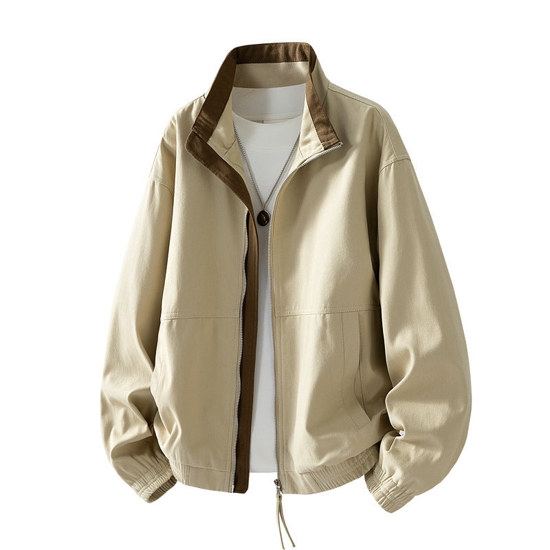 Herren Lässige Übergangsjacke mit hohem Kragen Echo Archiv