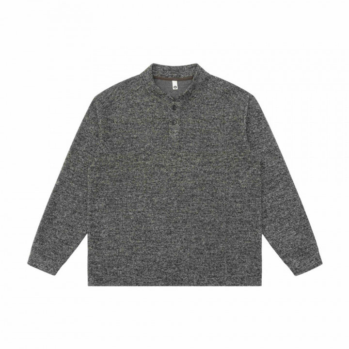 Unisex Feinstruktur-Henley-Strickpullover mit Raglanärmeln und Relaxed-Schnitt Echo Archiv
