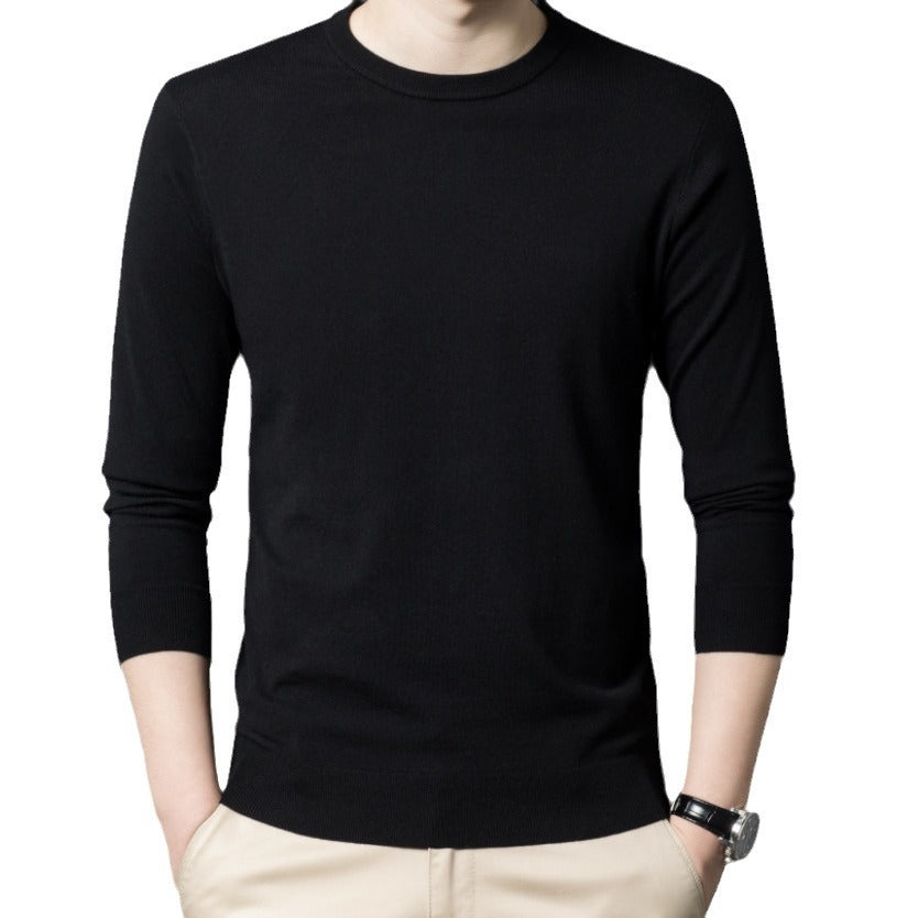 Herren Luxuriöser Rundhals Pullover aus feiner Merinowolle Echoarchiv