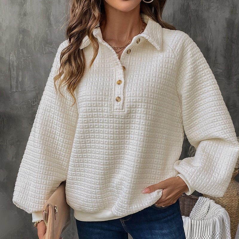 Damen Modischer Pullover mit Knopfleiste Echo Archiv