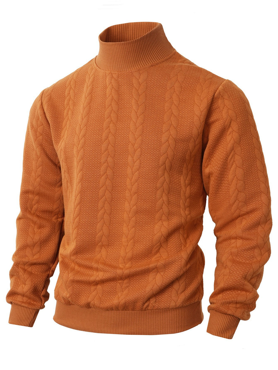 Herren modischer Pullover mit strukturiertem Stehkragen Echoarchiv