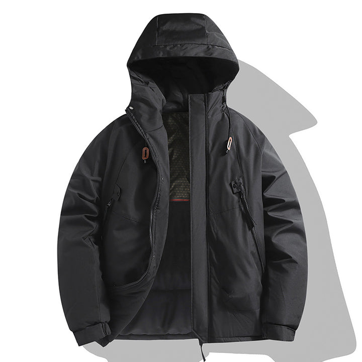 Herren Funktionsjacke mit verstellbarer Kapuze und isolierter Innenausstattung Echoarchiv