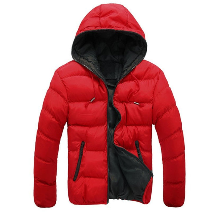 Herren nan gesteppte Kapuzen-Steppjacke mit kontrastierendem Fleecefutter und seitlichen Reißverschlusstaschen Echo Archiv