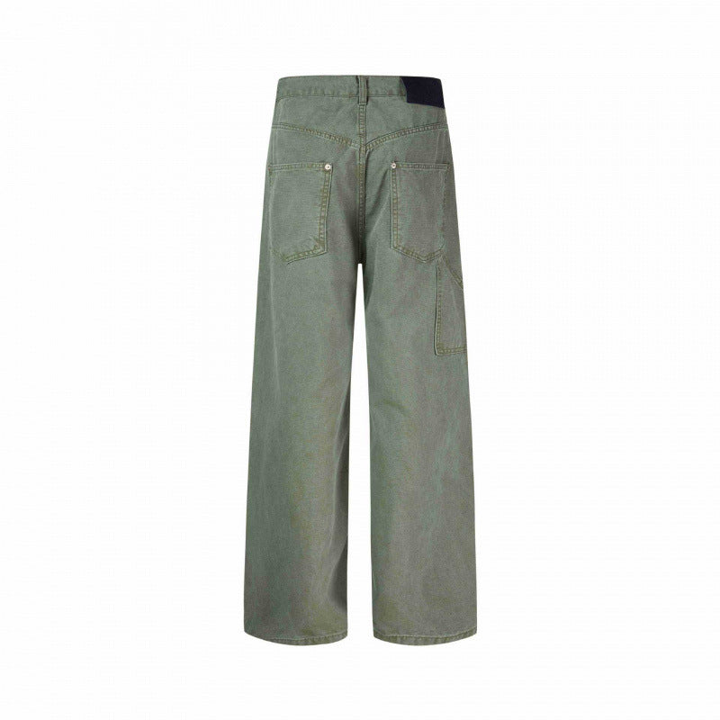 Damen Weite High-Waist-Hose mit asymmetrischer Knopfblende und aufgesetzten Taschen Echo Archiv