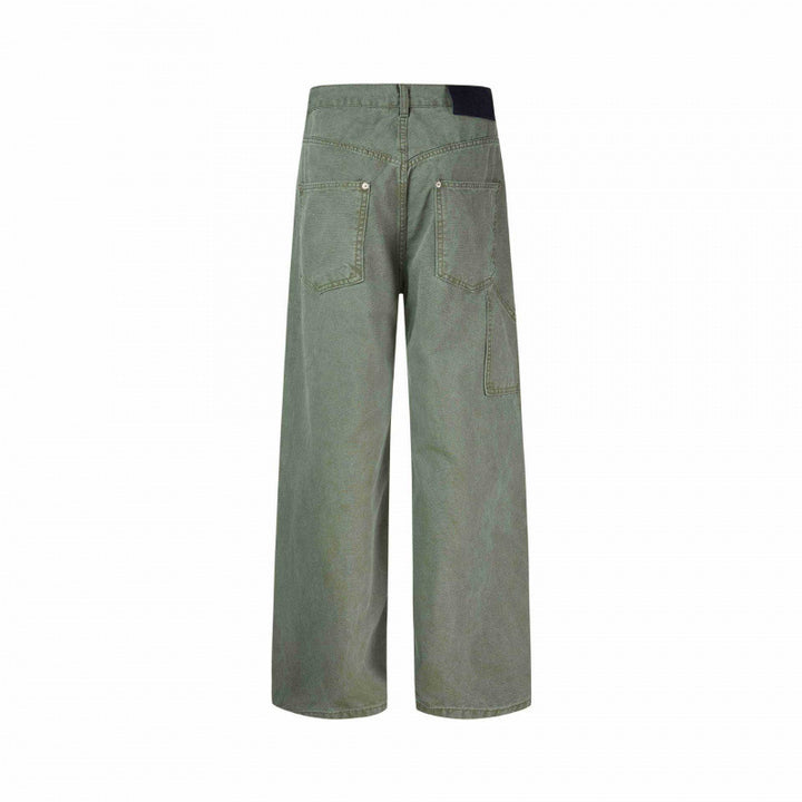 Damen Weite High-Waist-Hose mit asymmetrischer Knopfblende und aufgesetzten Taschen Echo Archiv