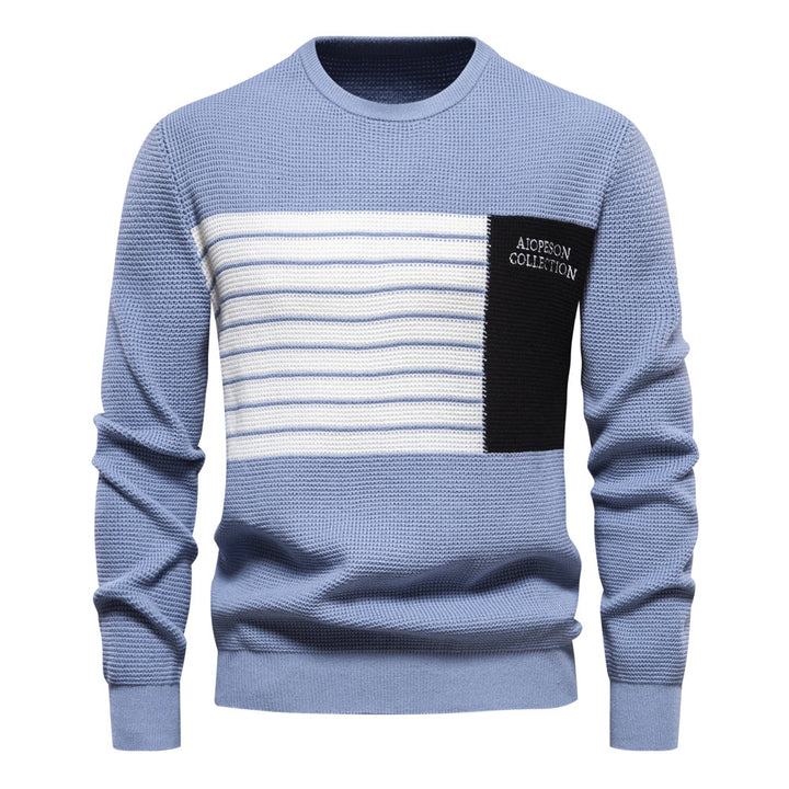 Herren Pullover mit modernem Strukturdesign und auffälligen Farbdetails Echoarchiv
