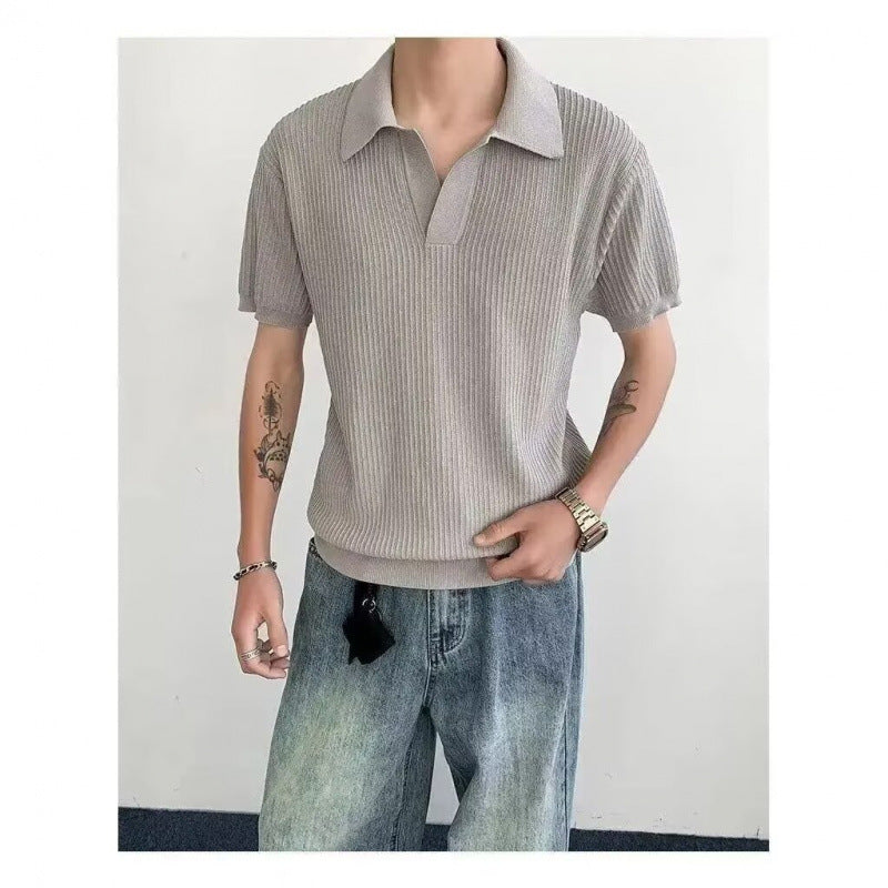 Herren Elegantes Poloshirt mit strukturiertem Design Echo Archiv