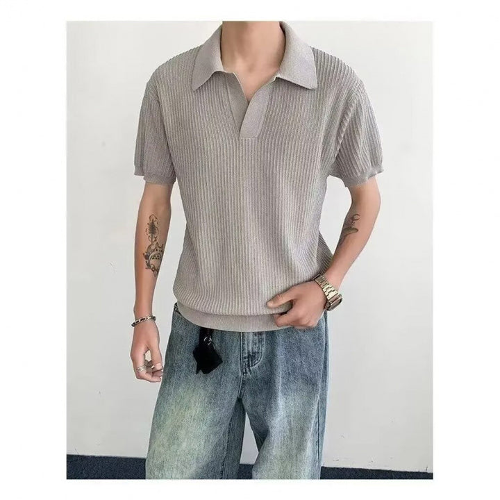 Herren Elegantes Poloshirt mit strukturiertem Design Echo Archiv