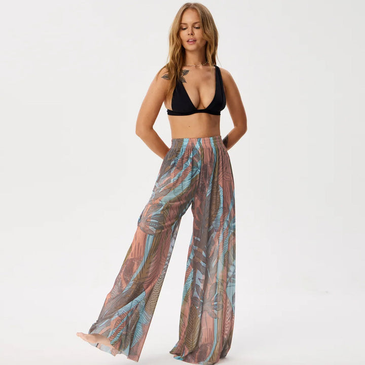 Damen Leggings aus luftiger, transparenter Stoffqualität mit exotischem Muster Echo Archiv