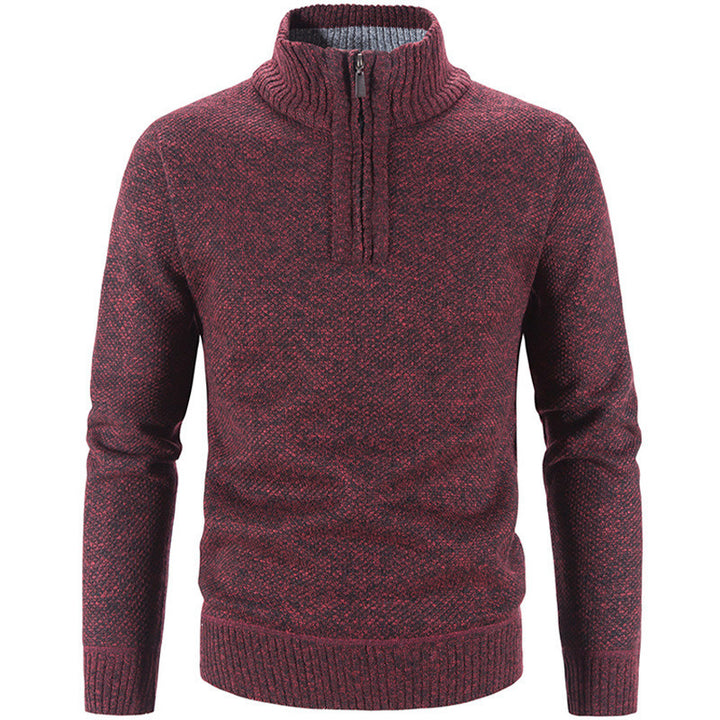Herren modischer Rollkragenpullover mit elegantem Reißverschluss Echoarchiv