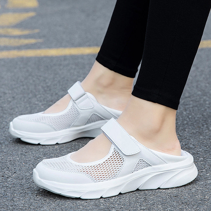 Damen nan Komfort-Riemchen-Sneaker mit Klettverschluss nahtlosem Strickschaft und dämpfender Leichtsohle Echo Archiv