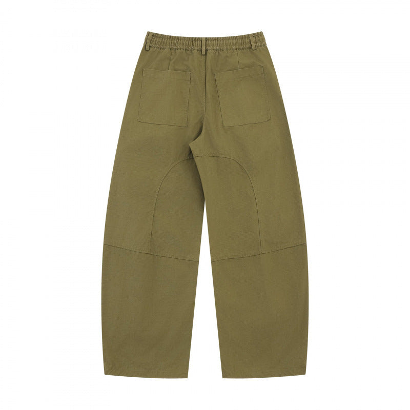 Unisex Weite Utility-Cargo-Hose aus Baumwollmix mit Tunnelzugbund, großen Aufgesetzten Taschen und ballonförmiger Silhouette Echo Archiv