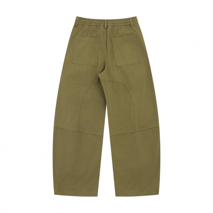 Unisex Weite Utility-Cargo-Hose aus Baumwollmix mit Tunnelzugbund, großen Aufgesetzten Taschen und ballonförmiger Silhouette Echo Archiv